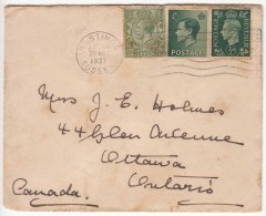 Great Britain Used Cover To Canada 1937, Hastings Postmrk - Storia Postale