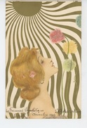 FEMMES - FRAU - LADY - Jolie Carte Fantaisie Femme Au Soleil "L'Adoration " Signée RAPHAEL KIRCHNER - Kirchner, Raphael