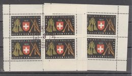 Schweiz Soldatenmarken IIWK Bäcker Kompanie 3, 2 Blocks */O - Labels