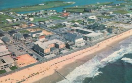 Ocean City Maryland, Aerial View Of Beach Front Town, C1950s/60s Vintage Postcard - Ocean City