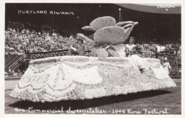 Portland Oregon, 1949 Rose Festival Kiwanis Parade Float, C1940s Vintage Real Photo Postcard - Portland