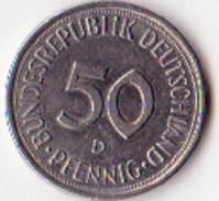 R.F.A. Pièce De 50 Pfennig 1980 ( Bundesrepublick Deutschland)) - 50 Pfennig