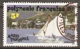 POLYNESIE  Française    -  1992 .  Y&T N°  403 Oblitéré .    Tourisme  /   Voile - Gebraucht