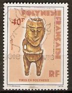 POLYNESIE  Française    -  1985 .  Y&T N° 229 Oblitéré.   Statuette TIKIS - Gebruikt
