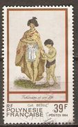 POLYNESIE  Française    -  1984 .  Y&T N° 218 Oblitéré .   Tahitienne Et Son Fils - Used Stamps