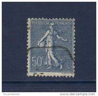 Type Semeuse Fond Lignée N°161   50ct  Bleu Oblitéré - 1903-60 Semeuse Lignée