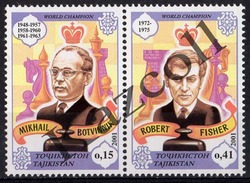 Tajikistan 2001. Chess. World Champions. Botvinnik. Fisher. MNH - Tadschikistan