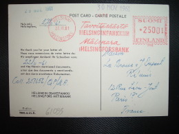 CP EMA 968 à 2500 Du 27 11 61 HELSINKI + HELSINGFORSBANK - Cartas & Documentos