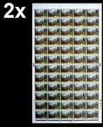 CV:€ 20.64 BULK 2 X Great Britain 1967 Painting Children School Lowry 1/6 COMPLETE SHEET:60 - Feuilles, Planches  Et Multiples