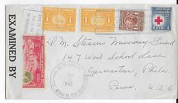 HONDURAS - 1942 - ENVELOPPE De La MINE D'OR De COMAYAGUA Avec CENSURE =>  PHILADELPHIA (USA) - Honduras