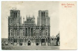 WELLS CATHEDRAL : WEST FRONT / ADDRESS - NEWHALL, DERBYSHIRE (BUTCHER - JAMES) - Wells