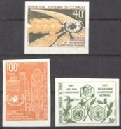 Congo Brazaville 1973, World Food Program, 3 COLOUR PROOFS - Contra El Hambre