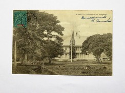 C.P.A. Tahiti : Le Palais Du Roi à PAPEETE, Timbre 1904, Plan Rare - French Polynesia