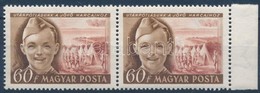 ** 1950 Gyermek Tévnyomat Vízszintes Pár Jobb Oldali ívszéllel (380.000++) / Mi 1104I Horizontal Margin Pair (Mi EUR 2.4 - Autres & Non Classés