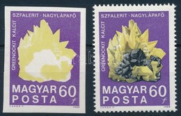 ** 1969 100 éves A Magyar Állami Földtani Intézet Vágott 60f Fekete Színnyomat Nélkül + Támpéldány (40.000) - Autres & Non Classés