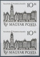 (*) 1988 Kastély 10Ft Fogazatlan Pár Okkersárga Színnyomat Nélkül - Autres & Non Classés