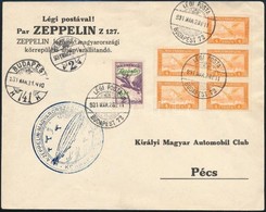 1931 Zeppelin Magyarországi Körrepülése Levél 2P Zeppelin Bélyeggel  (18.000) / Zeppelin Hungary Round Flight Cover With - Other & Unclassified