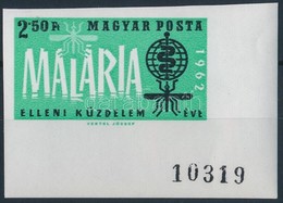 ** 1962 A Malária Elleni Küzdelem éve (II.) ívsarki Vágott Bélyeg (1.500) - Autres & Non Classés