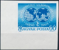 ** 1965 Évfordulók - Események (III.) FIR Kongresszus ívsarki Vágott Bélyeg (1.000) - Other & Unclassified