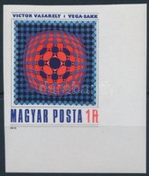 ** 1979 V. Vasarely ívsarki Vágott Bélyeg (3.000) - Other & Unclassified