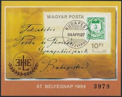 ** 1984 Bélyegnap (57.) Vágott Blokk (3.500) - Other & Unclassified