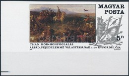 ** 1989 Árpád Fejedelemmé Választásának 1100. évfordulója Vágott ívsarki Bélyeg (1.500) - Autres & Non Classés