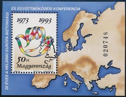 ** 1993 100 Db 20 éves A Helsinki  Konferencia Blokk (80.000) - Autres & Non Classés