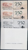 ** 2000/4 50 éves Nagy-Budapest 4 Db-os Emlékív Garnitúra Azonos Sorszámmal (20.000) - Other & Unclassified