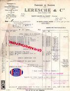 89- ST SAINT JULIEN DU SAULT- FACTURE LERESCHE -FABRIQUE DE RASOIRS- RASOIR- 1938 - Artigianato