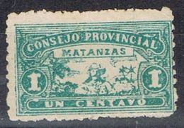 Sello Local  Impuestos MATANZAS (Cuba)  1 Ctvo Cpnsejo  Provincial º - Portomarken