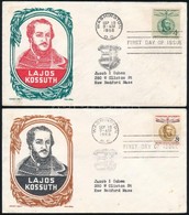 Amerikai Egyesült Államok 1958 2 Klf Kossuth Lajos FDC - Autres & Non Classés