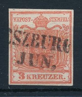 O 1850 3kr HP I Téglavörös ,,PRESZBURG' Certificate: Steiner - Other & Unclassified