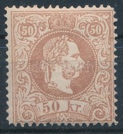 * 1867 50kr Barna Alig Látható Falcnyom - Autres & Non Classés