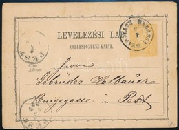 1872 2kr Díjjegyes Levelezőlap / PS-card 'BALASSA GYARMATH' - Pest - Autres & Non Classés