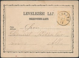 1873 2kr Díjjegyes Levelezőlap / PS-card 'ALCSUTH' (Gudlin 300 P) - Autres & Non Classés