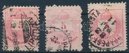 O 1881 3 Db Magasra Fogazott 5kr Bélyeg - Other & Unclassified