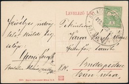 1910 Képeslap 'BALATONALMÁDI - ÖREGHEGY M.Á.V.' Vasúti Bélyegzéssel - Other & Unclassified