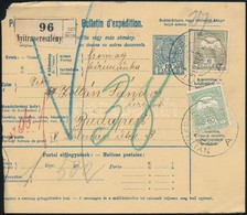 1912 Csomagszállító 66f Bérmentesítéssel 'NYITRAPERESZLÉNY' (Felvidék) - Other & Unclassified