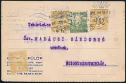 1917 Levelezőlap GF Céglyukasztásos Bélyegekkel - Other & Unclassified