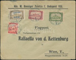 1918.07.09.  3. Súlyfokozatú Légi Levél Bécsbe Repülő Posta 4K50f + Díjkiegészítéssel / Mi 241 + Additional Franking On  - Other & Unclassified