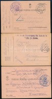 1915-1918 3 Db Tábori Posta Levelezőlap - Other & Unclassified