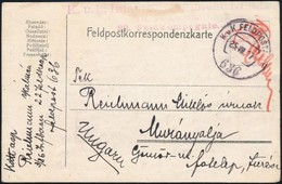 1917 Tábori Postai Levelezőlap 'K.u.K. FELDPOST(AM)T 636' - Other & Unclassified