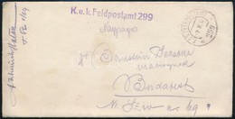 1917 Tábori Posta Levél 'K.u.k. Feldpostamt 299' - Other & Unclassified