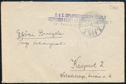 1917 Tábori Posta Levél A Házi Ezred Levélzárójával / Field Post Cover With Label 'K.u.k. INFANTERIEREGIMENT WILHELM DEU - Other & Unclassified