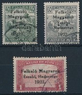 O Nyugat-Magyarország V. 1921 3 érték Hármaslyukasztással, Bodor Vizsgálójellel (*4.500) - Other & Unclassified