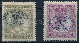 ** * Debrecen I. 1919 Zita 40f, 50f Kék Felülnyomással Garancia Nélkül (**12.500) - Other & Unclassified