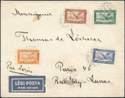 1931 Budapest-Párizs Légiposta Levél 4 Bélyeges Bérmentesítéssel / Airmail Cover With 4 Stamps Franking From Budapest To - Other & Unclassified