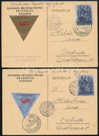 1938 2 Db Levelezőlap 'SZOLNOKI REPÜLŐNAP' Emlékbélyegzéssel, Ill. Levélzárókkal - Other & Unclassified