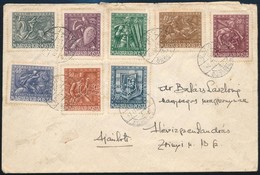 1943 Ajánlott Levél 8 Db Hadigondozás Bélyeggel Bérmentesítve, Közte A Visszavont 3f Is, Kétnyelvű Bélyegzéssel / Mi 722 - Other & Unclassified