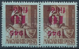 ** 1945 Kisegítő 10f/ 4f Párban, Fordított Felülnyomással - Autres & Non Classés